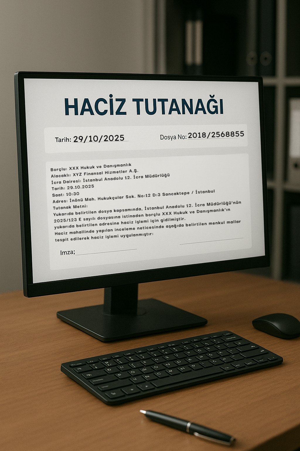 Haciz işlemlerinin görsel anlatımı